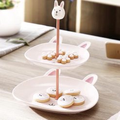 Đĩa thỏ 2 tầng