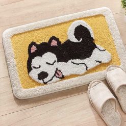 Thảm chó nền vàng