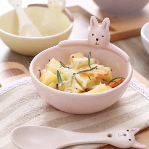 Bát sứ thỏ tắm