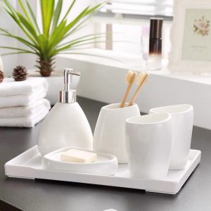 Bộ nhà tắm trắng sứ